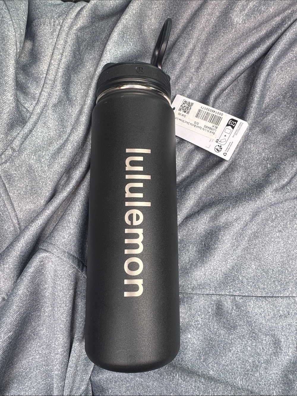 Lululemon Matte Black Water Bottle